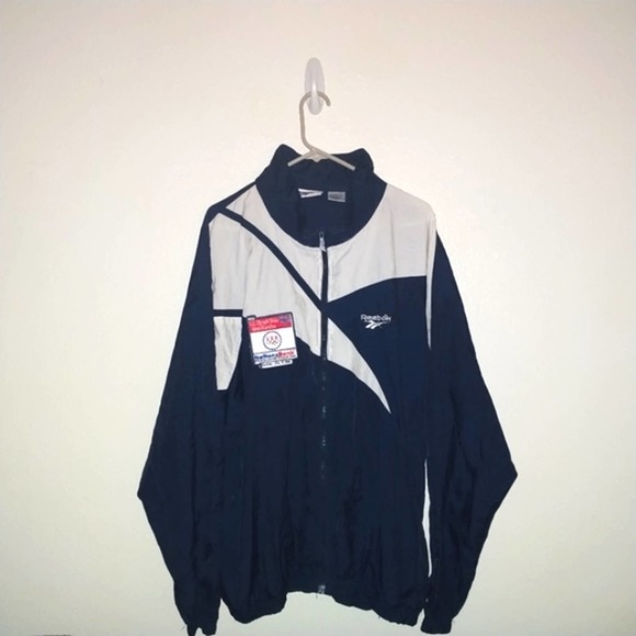 reebok 90s vintage track olympic detachable hooded jacket Men size xl - Picture 1 of 10
